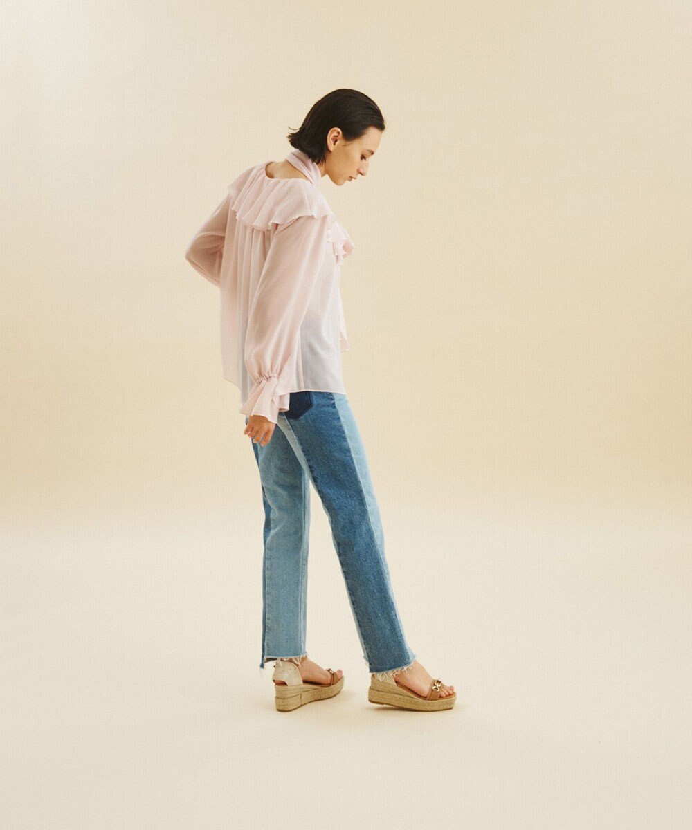 GRACE CONTINENTAL カットオフスリムデニムパンツ 