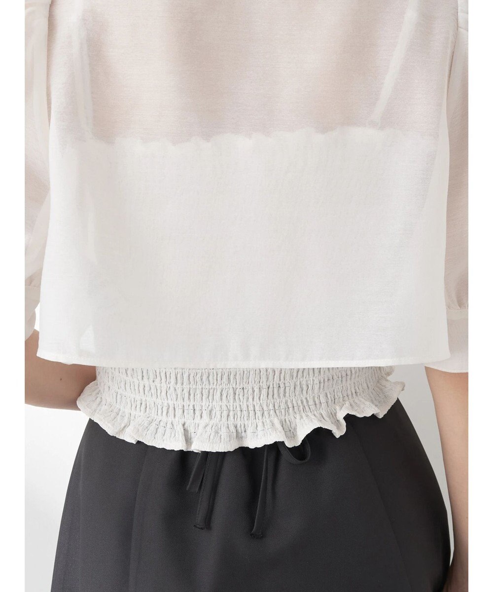 earth music&ecology ＳＥＴ２点シアークロップドシャツ×シャーリングタンク 