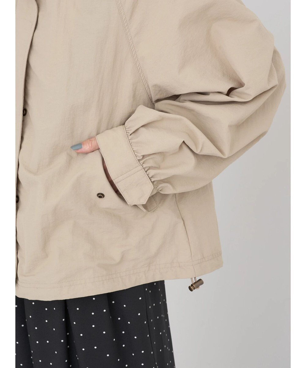 earth music&ecology スタンドフリルミリタリーブルゾン 