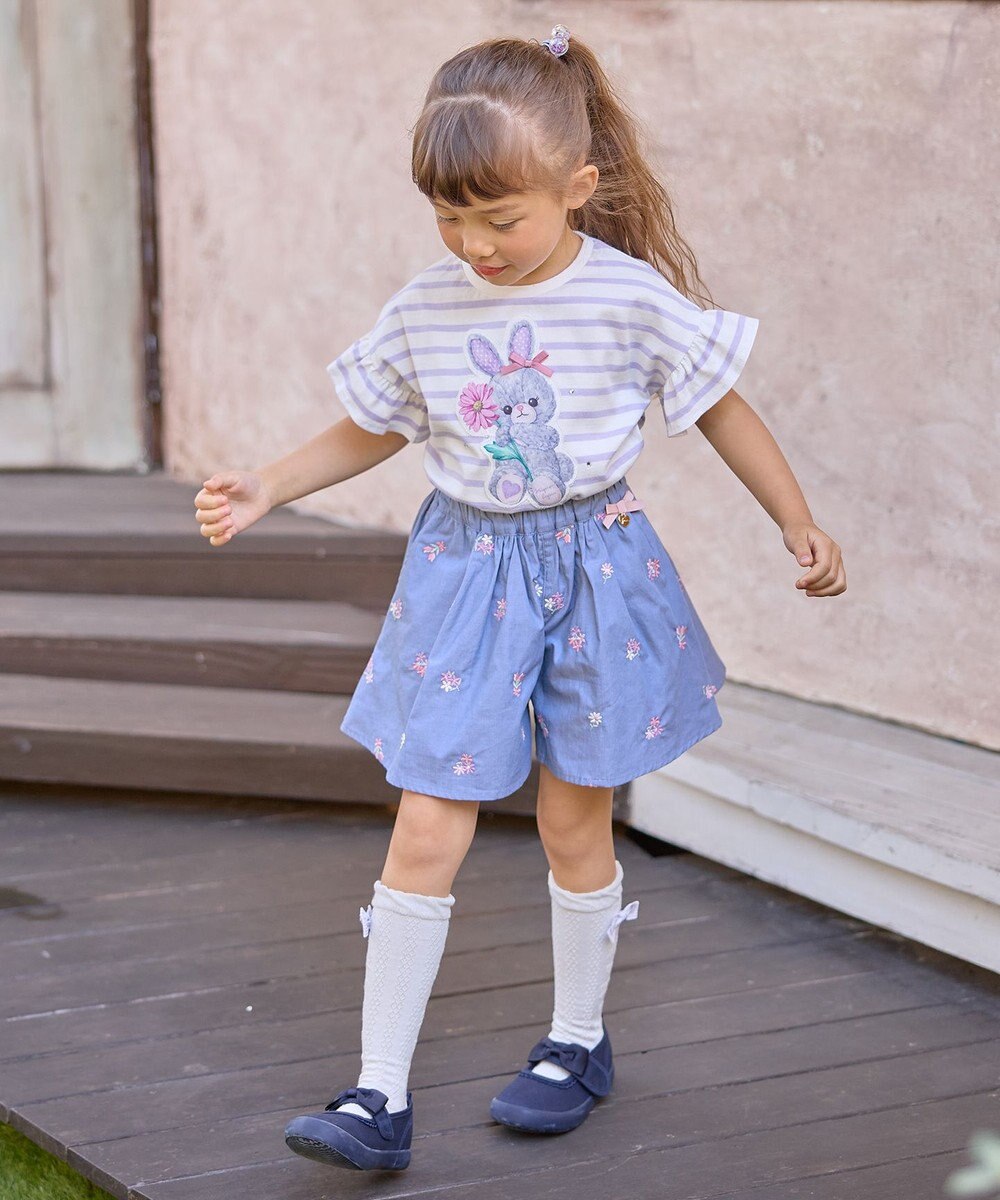 ANY KIDS ウサギ ボーダー Tシャツ 