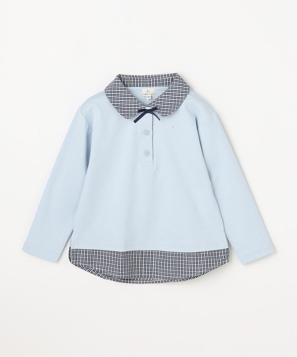 組曲 KIDS 【110-140㎝】 ミニチェック レイヤードトップス 