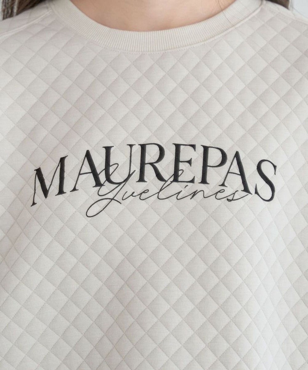 Green Parks ショート丈キルトロゴプルオーバー 