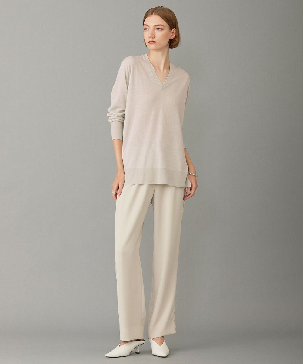 ICB 【洗える】コンパクトウール Vネックプルオーバー 