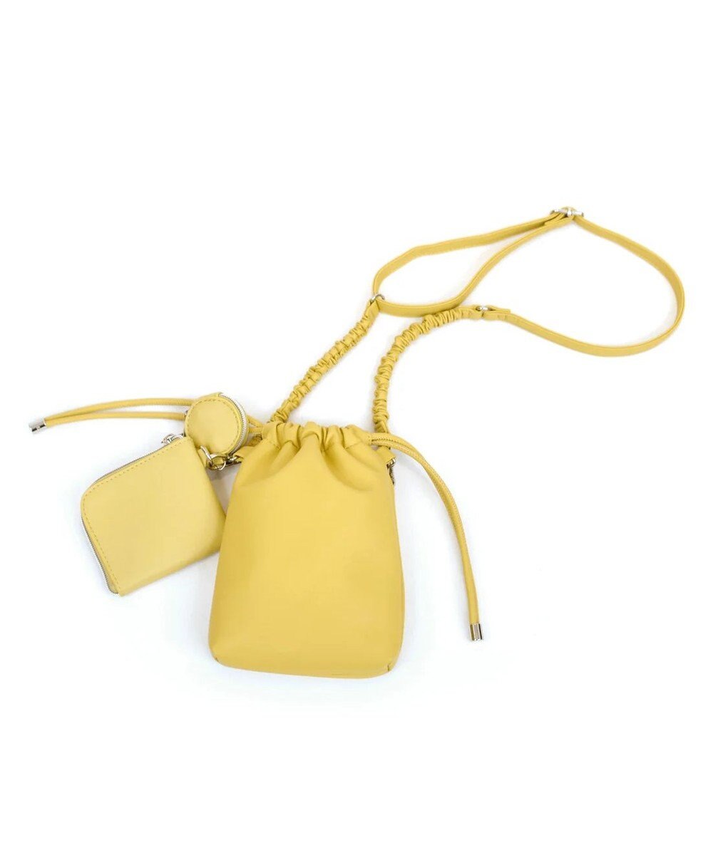 UNBILLION cachecache バンジーコード巾着スマホショルダー 