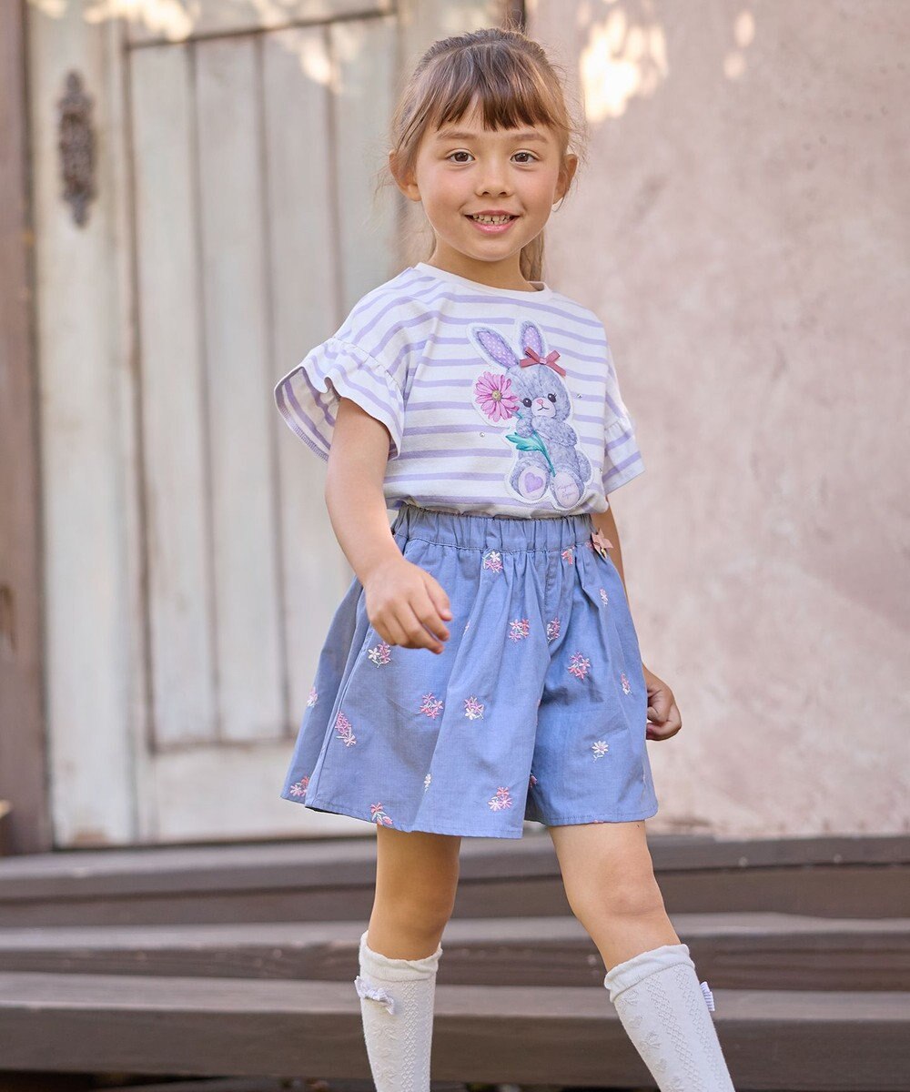 ANY KIDS ウサギ ボーダー Tシャツ 