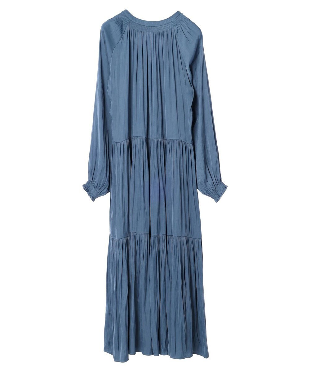 earth music&ecology サテンティアードワンピース 