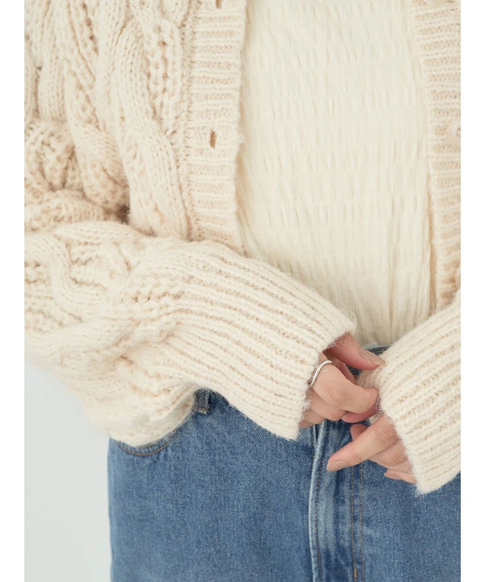 earth music&ecology ｍｉｘケーブルカーディガン 