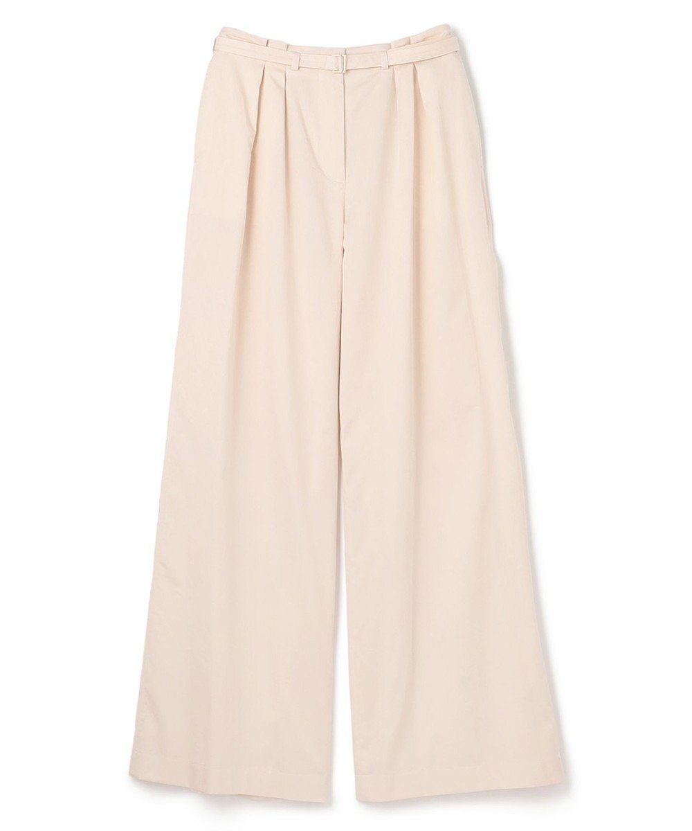 JOSEPH ライトコットンサテン　ワイドストレートトラウザーズ 