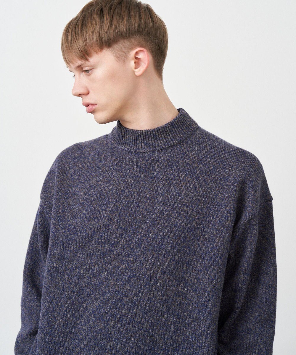 ATON WOOL MOULINE | モックネックセーター - UNISEX 