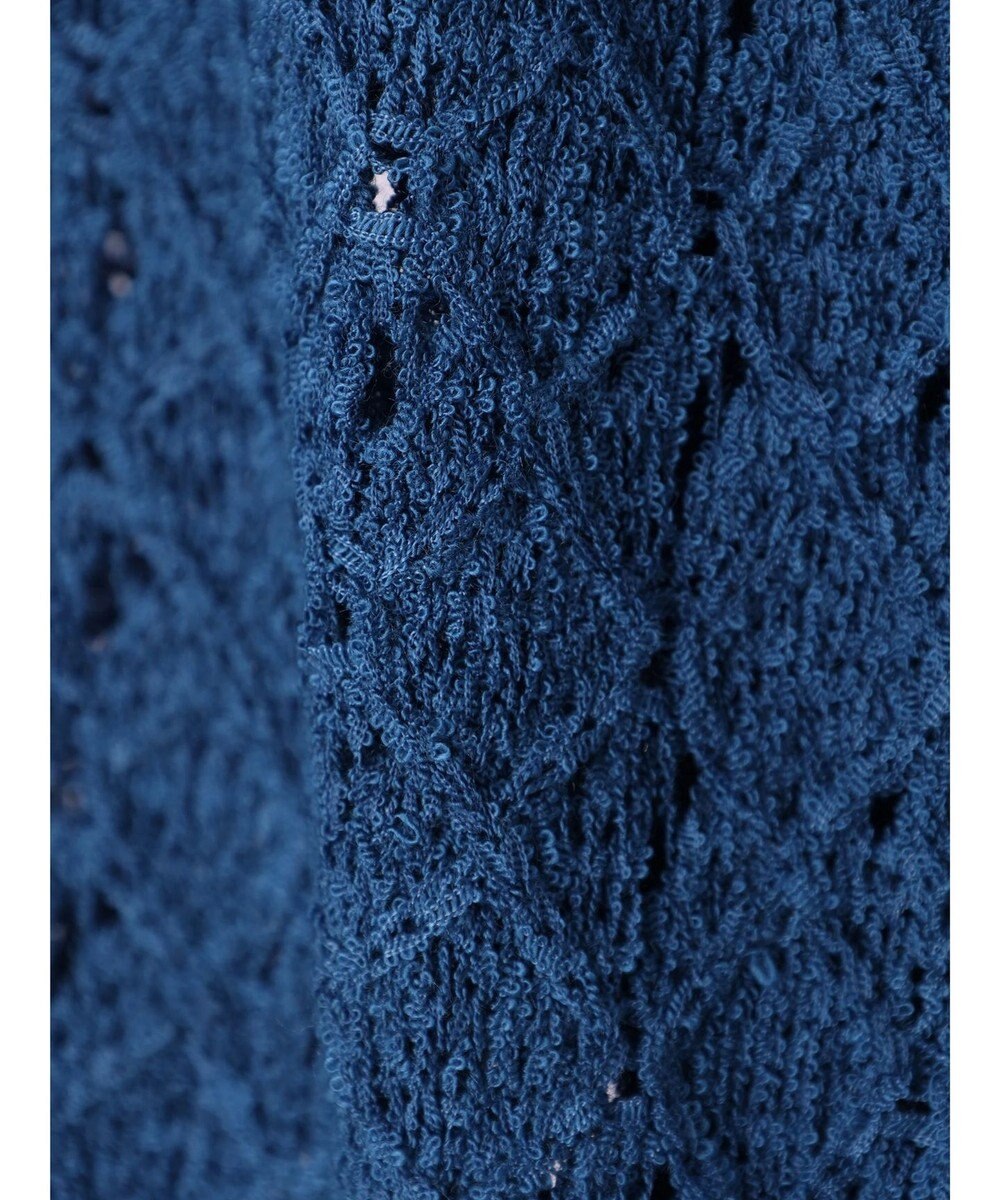 earth music&ecology 透かし編みテープヤーンカーディガン 