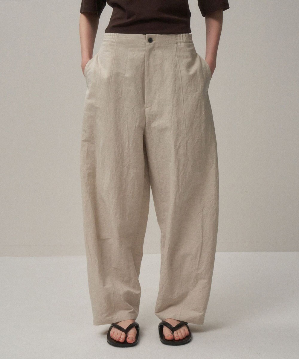 ATON CRISPY LINEN | イージーパンツ 
