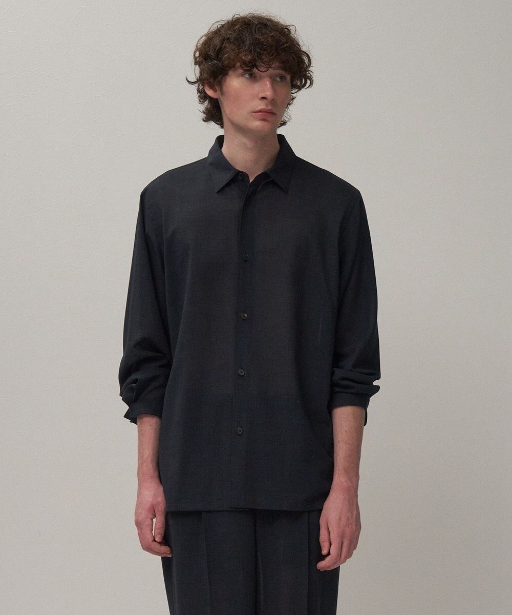 ATON TWIST WOOL GAUZE | ルーズフィットシャツ - UNISEX 