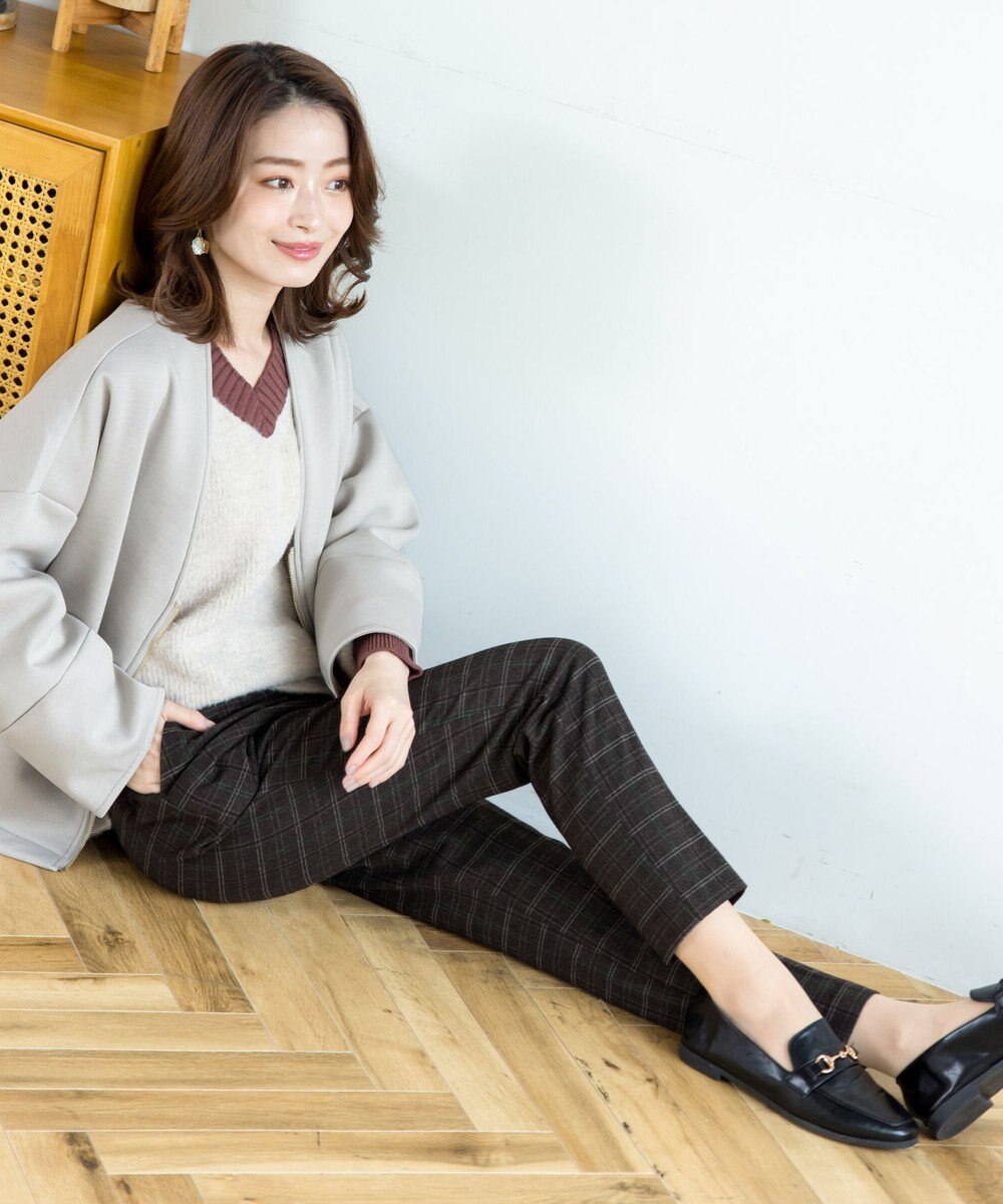 Tiaclasse L 【安田美沙子さん着用・洗える】T/R両面起毛ストレッチパンツ 