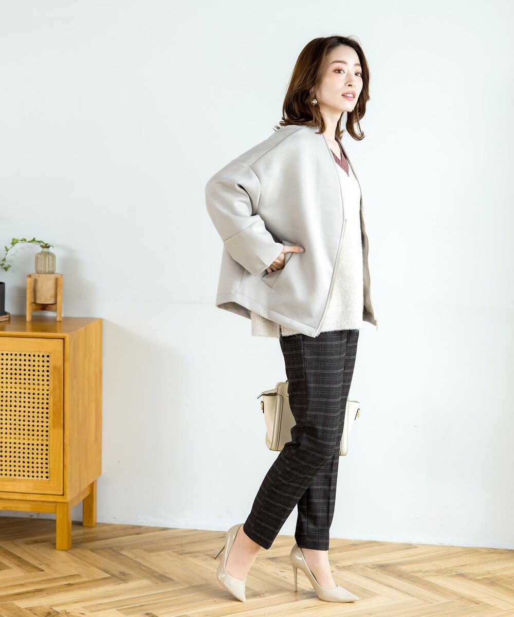 Tiaclasse L 【安田美沙子さん着用・洗える】T/R両面起毛ストレッチパンツ 