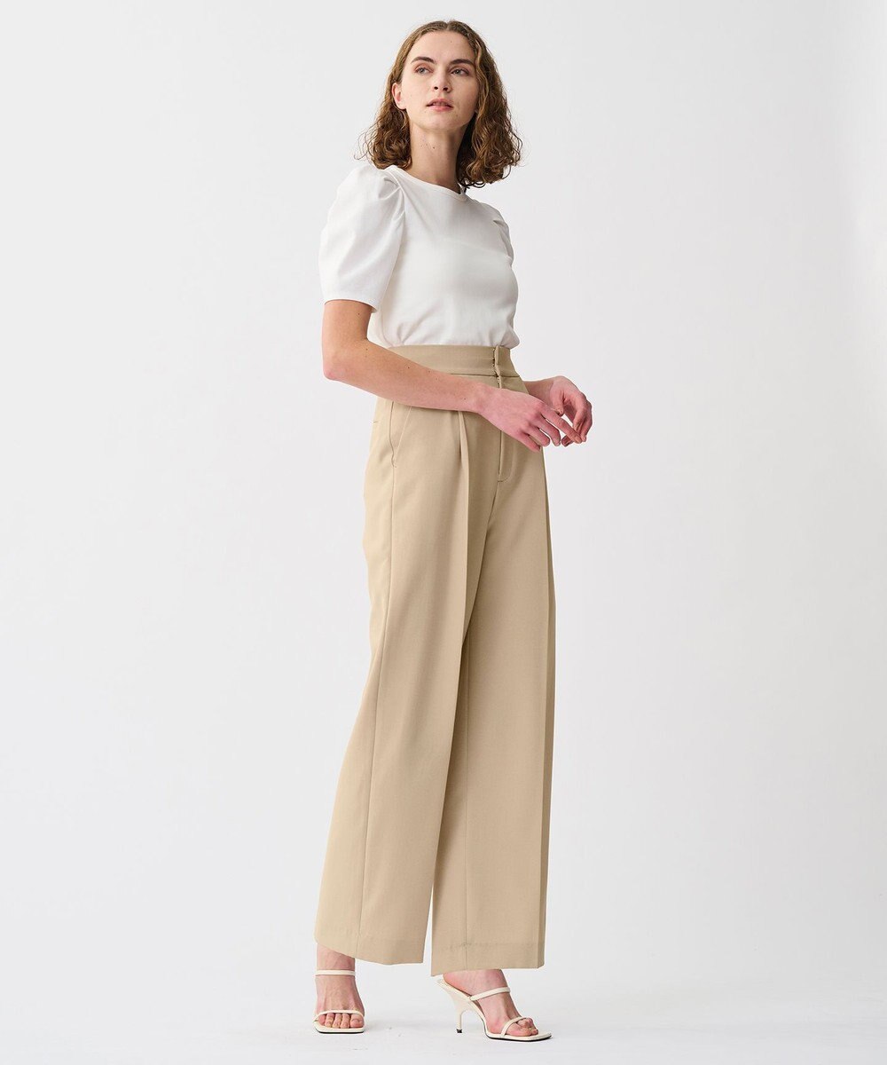 uncrave 【佐藤晴美さん着用】ウォッシャブルドライサップ ワイドパンツ(サスペンダー付き) 