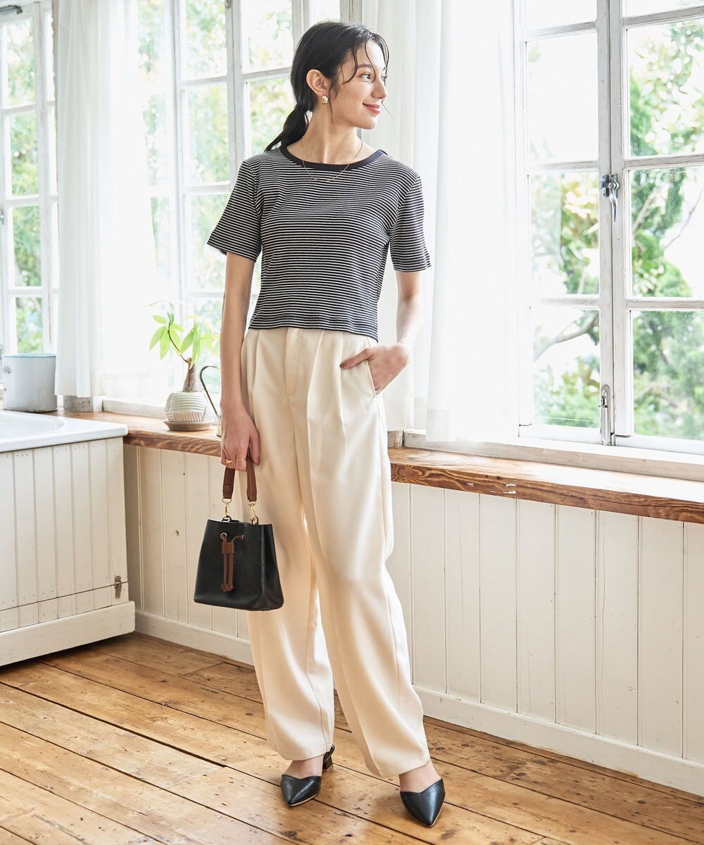 WEGO 【洗える/SML】コンパクトリブT 