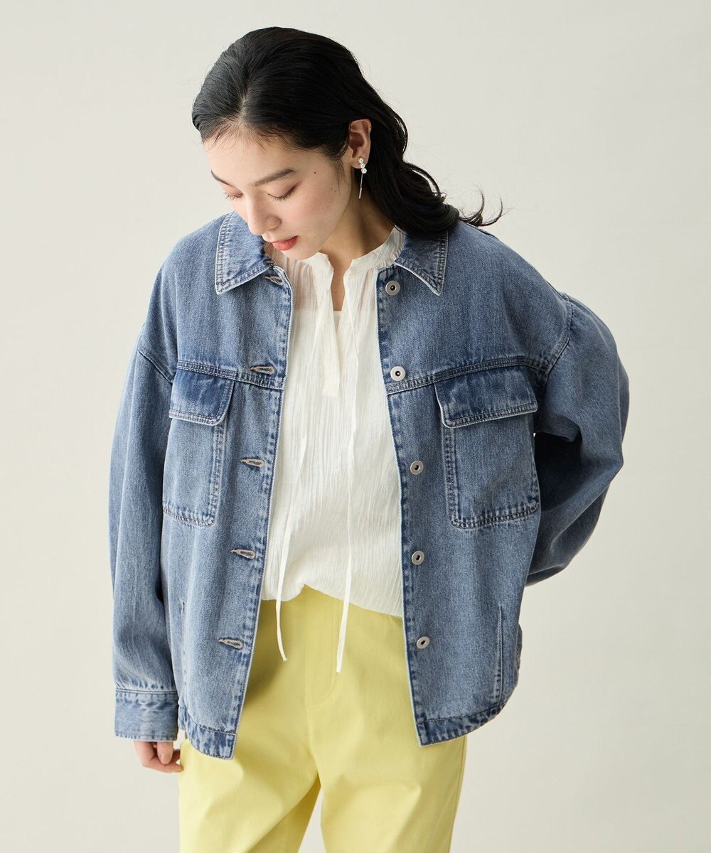 ANY L ミディデニムジャケット 