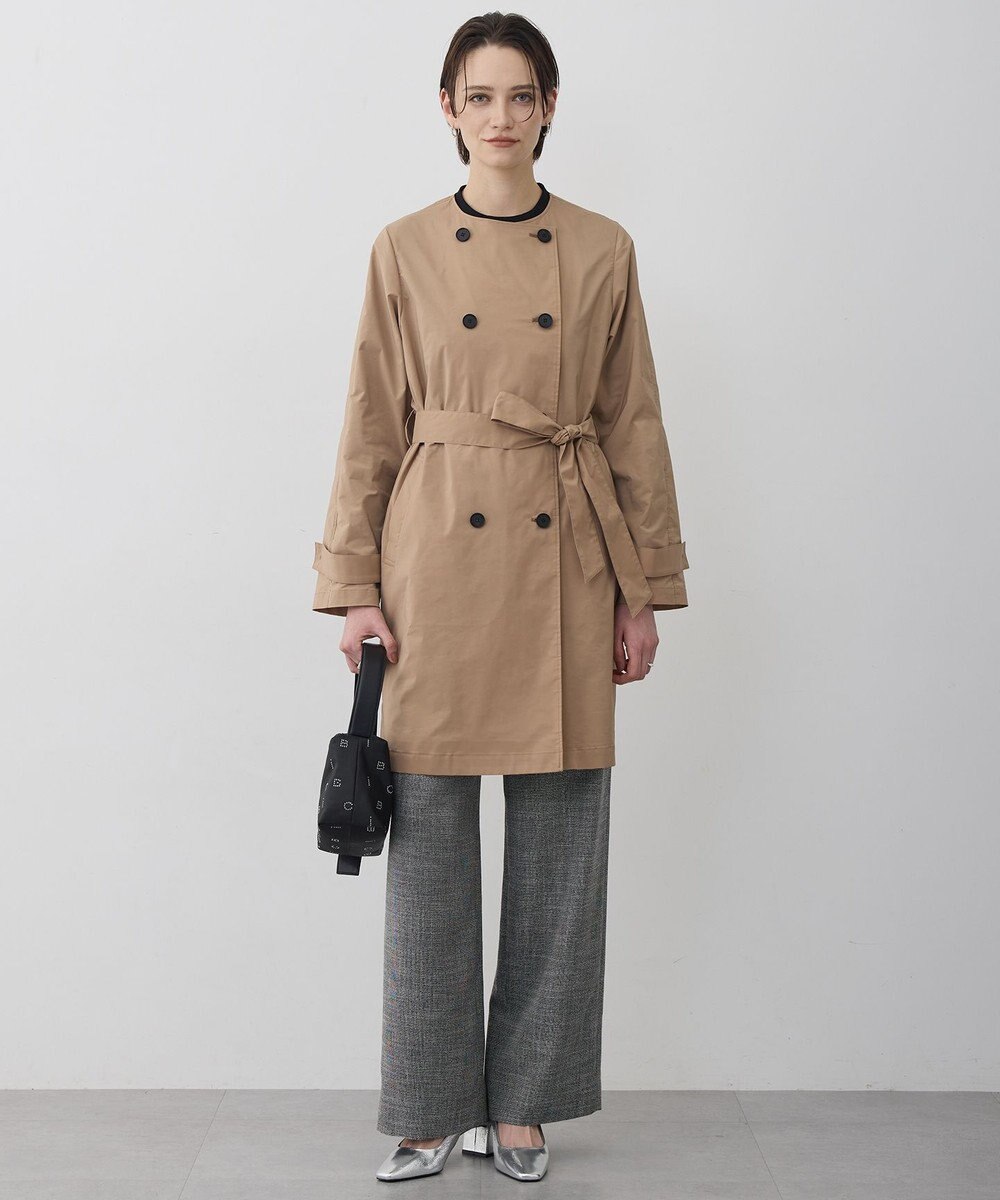 ICB 【2WAY仕様】メモリーストレッチタフタ トレンチコート 
