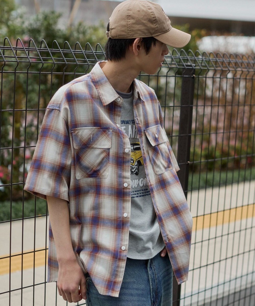 WEGO オンブレチェックシャツ（SS） 