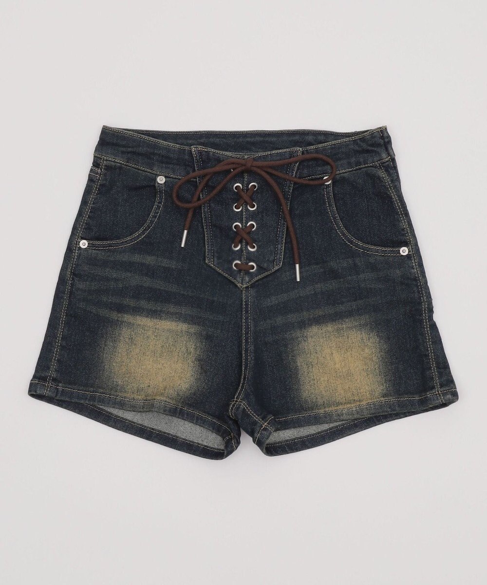 WEGO レースアップデニムショートパンツ 