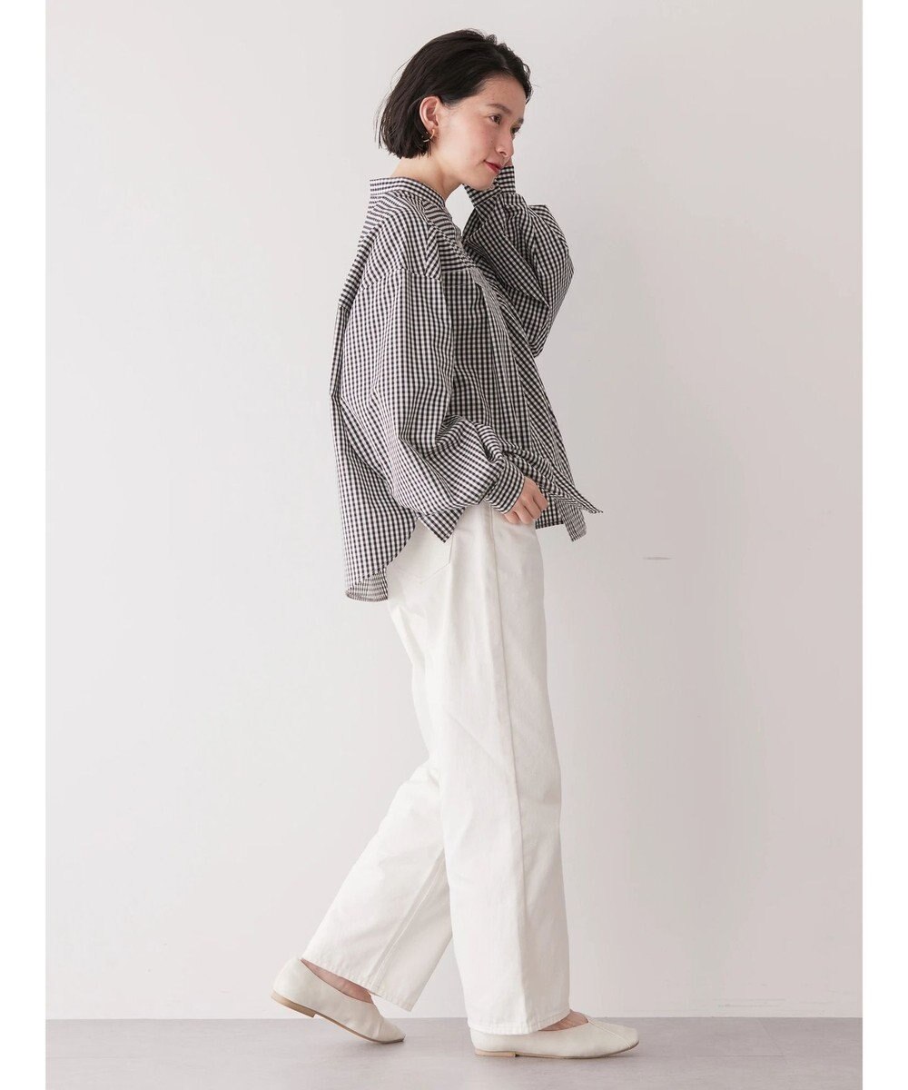 AMERICAN HOLIC イージーケア切替タックワイドシャツ 