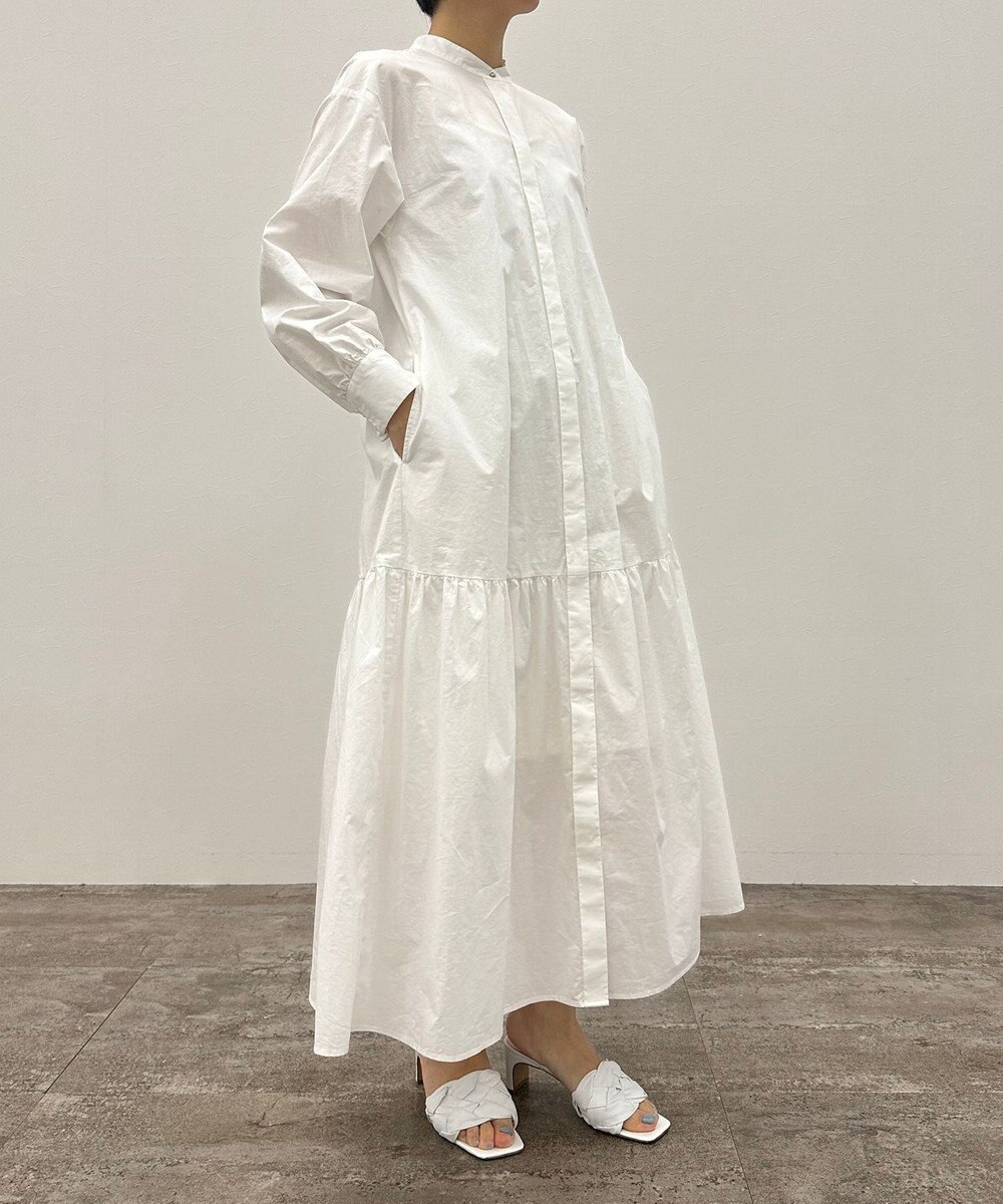 UNFILO 【洗える】イージーケア シャツワンピース 