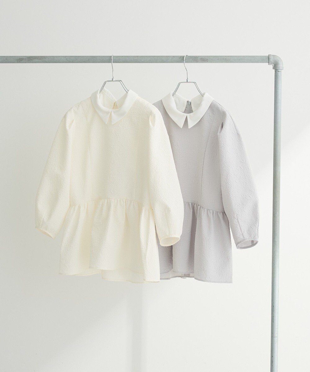 Green Parks ef-de 衿取り外しペプラムブラウス 