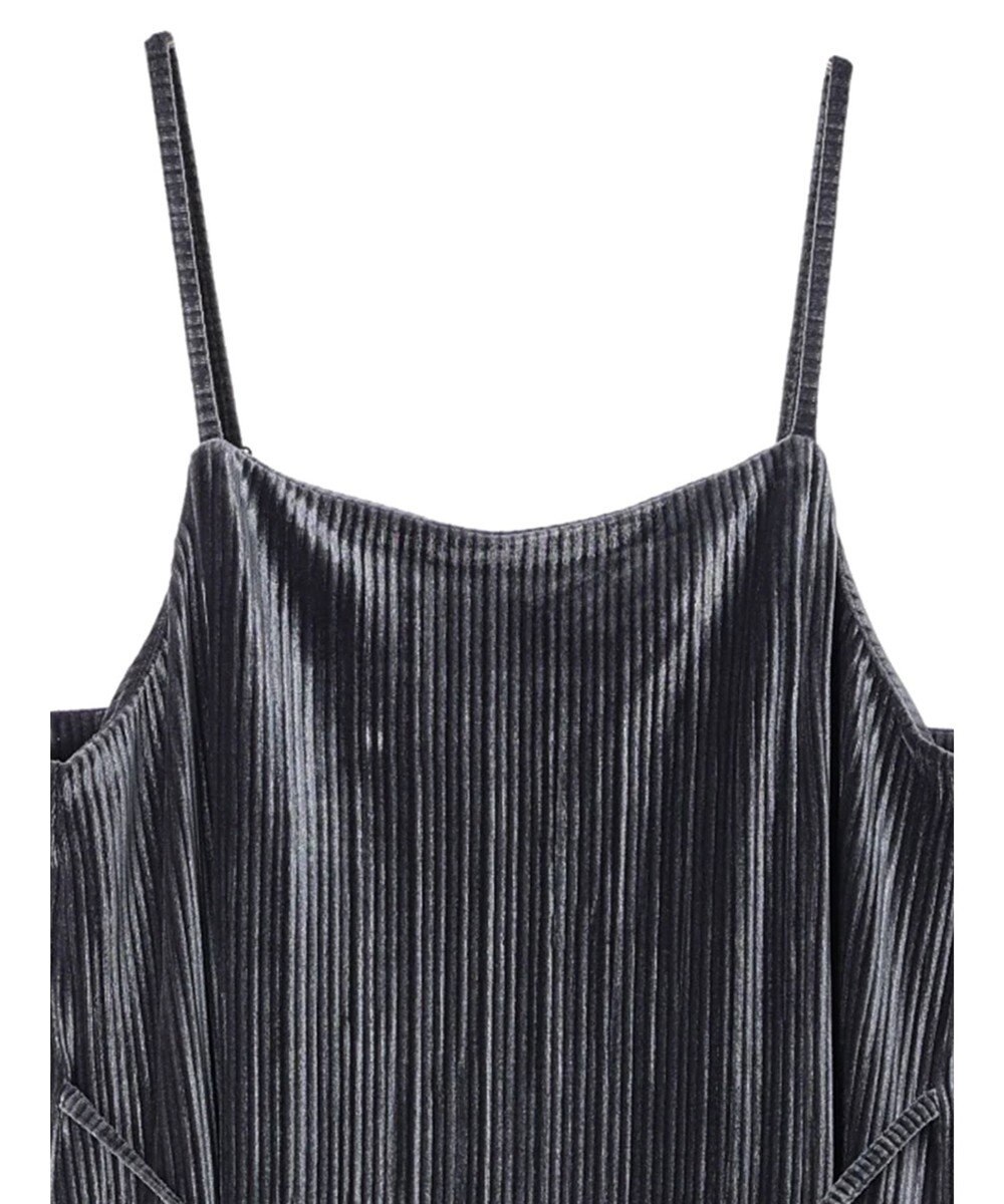 earth music&ecology ベロアプリーツキャミワンピース 