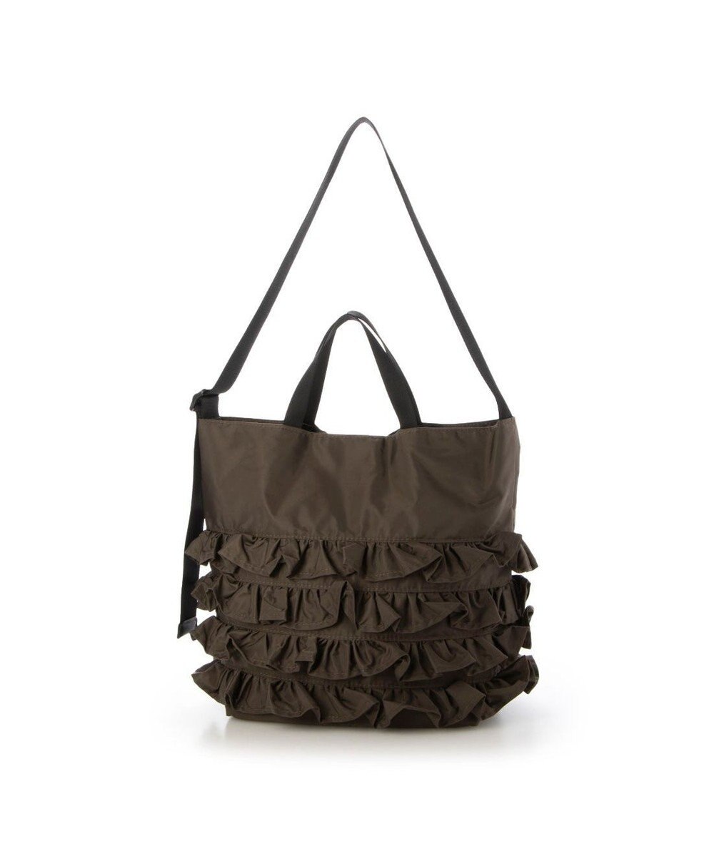 UNBILLION カシュカシュ cachecache / ナイロンフリル2wayトートバッグ 