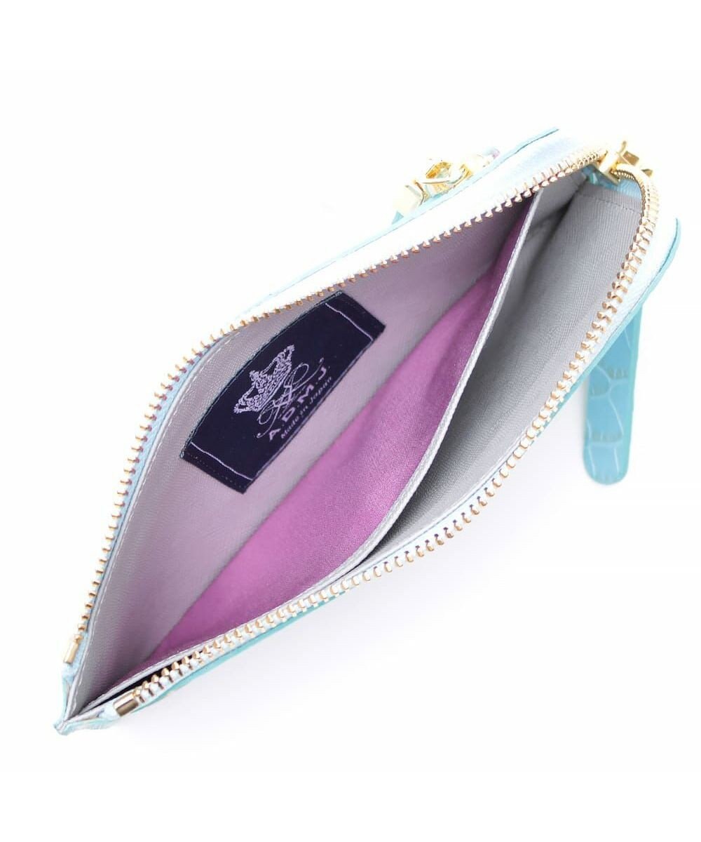 A.D.M.J. 【牛革】クロコ型押しオーガナイザーパース 