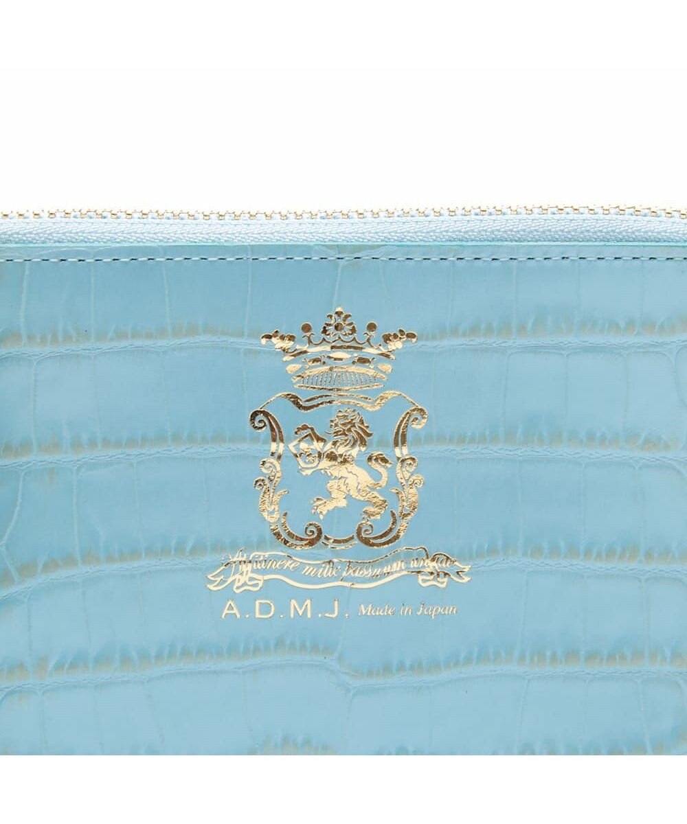 A.D.M.J. 【牛革】クロコ型押しオーガナイザーパース 