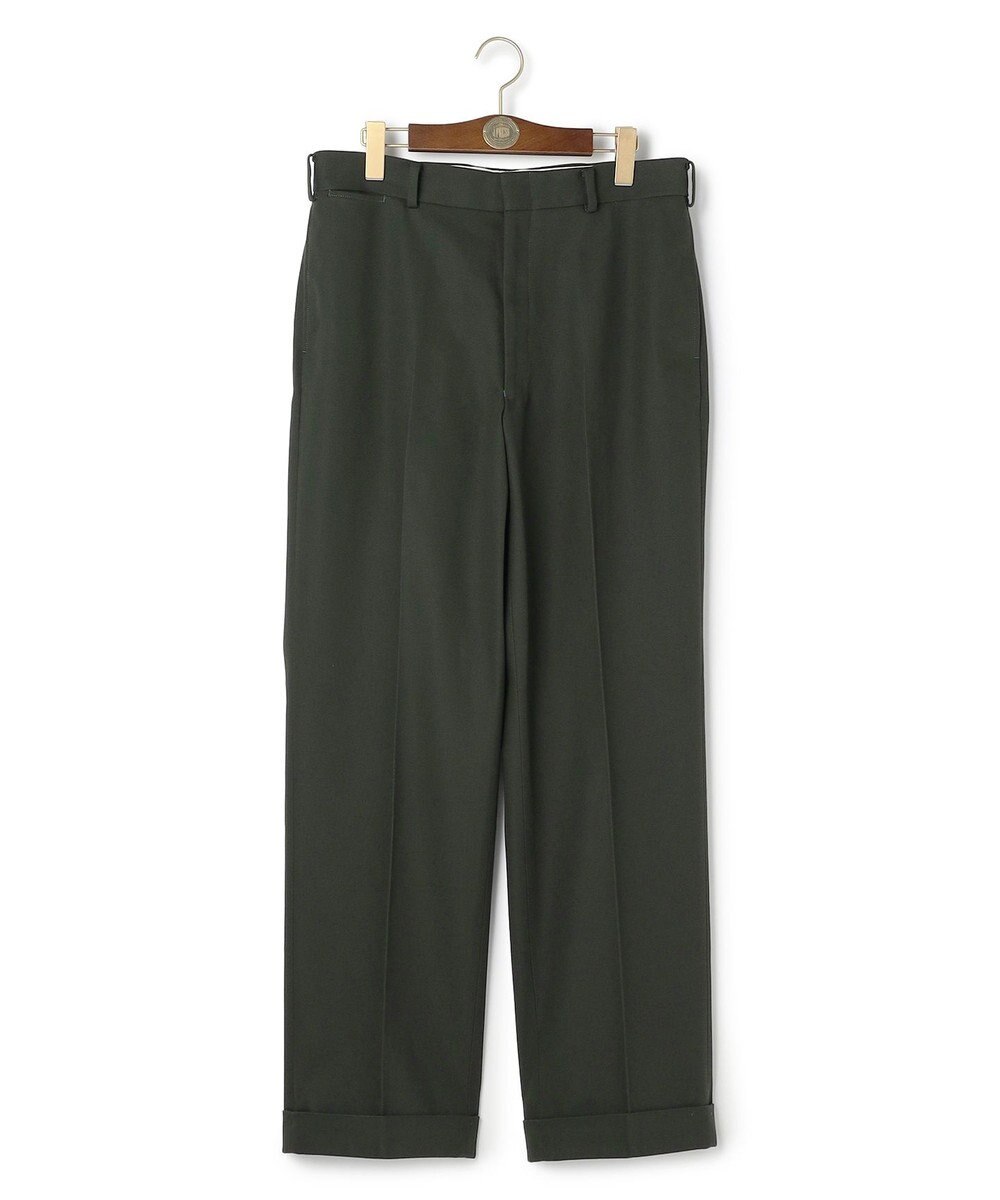 J.PRESS MEN 【J.PRESS ORIGINALS】Cotton Polyester Drill New Piped Stem Slacks / Big Back Belt / Japan Made 