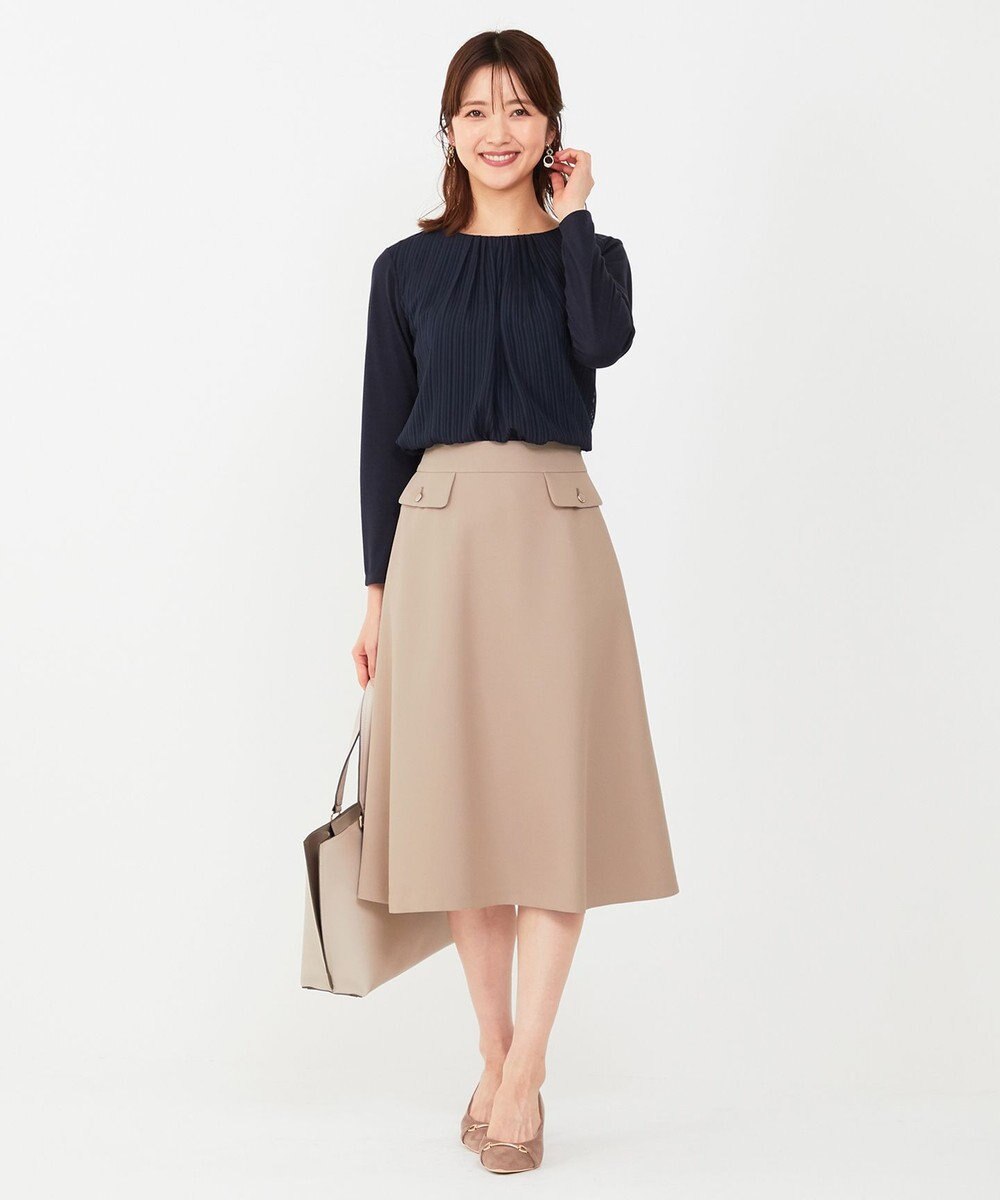 ANY SIS 【洗える】フラップポイントフレア スカート 