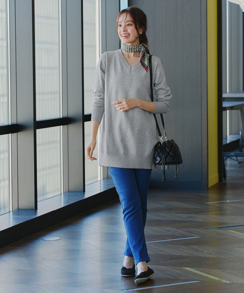 Tiaclasse 【安田美沙子さん着用・選べる2type・洗える】もちニットチュニック 