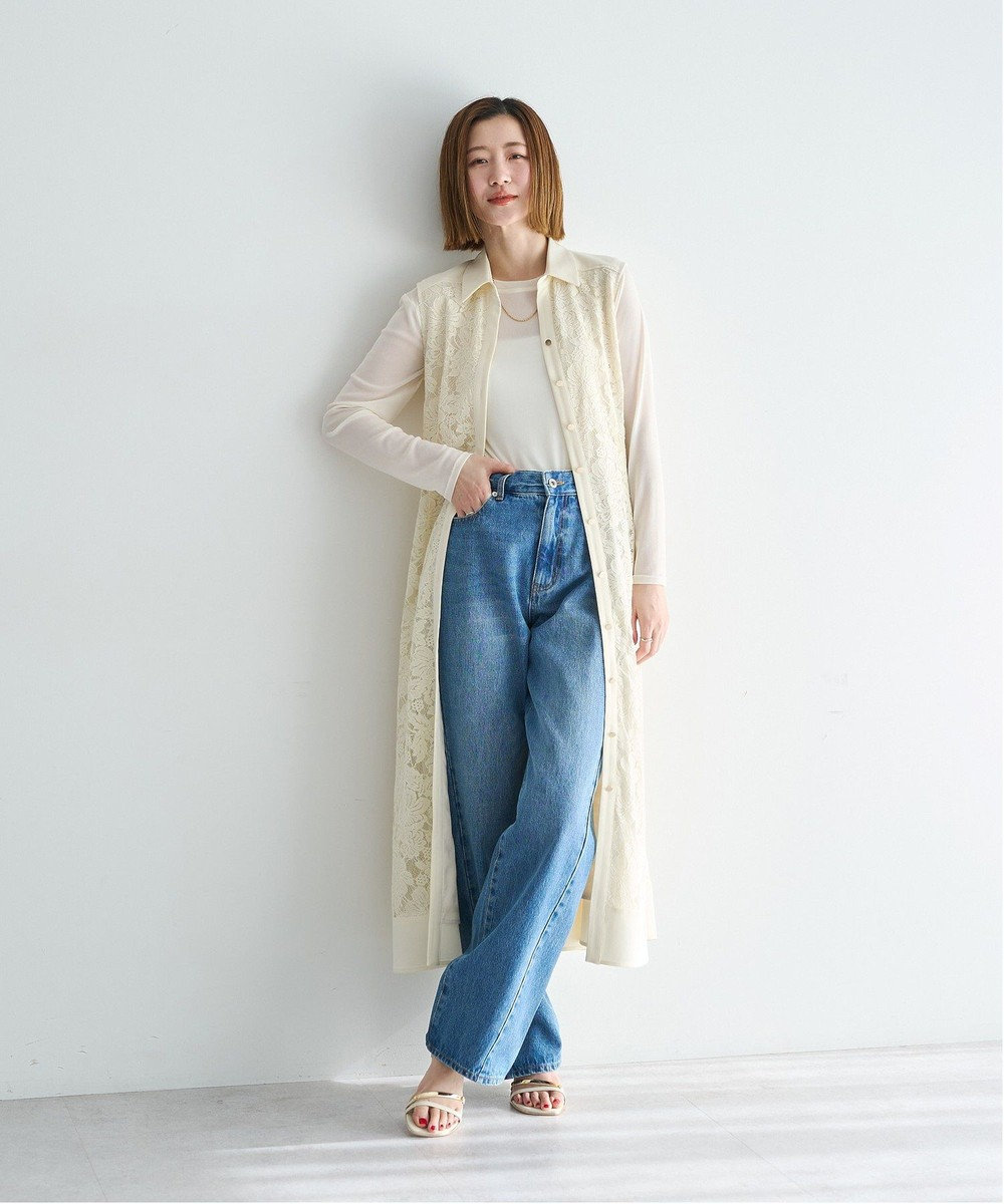 YECCA VECCA ORGABITS切替ストレートデニム 