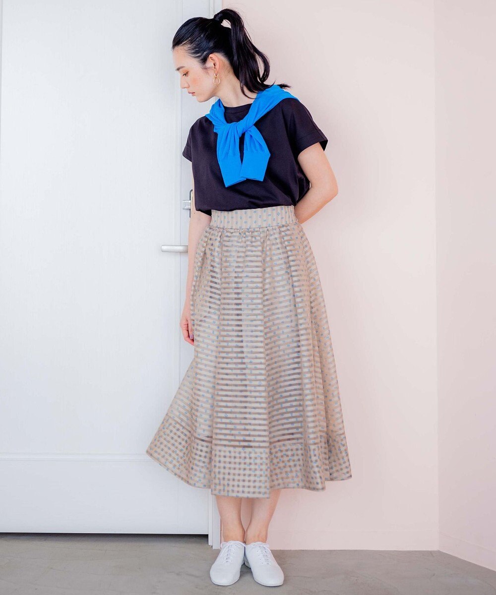 組曲 S 【セットアップ対応可】モノグラムプリントフレアスカート 