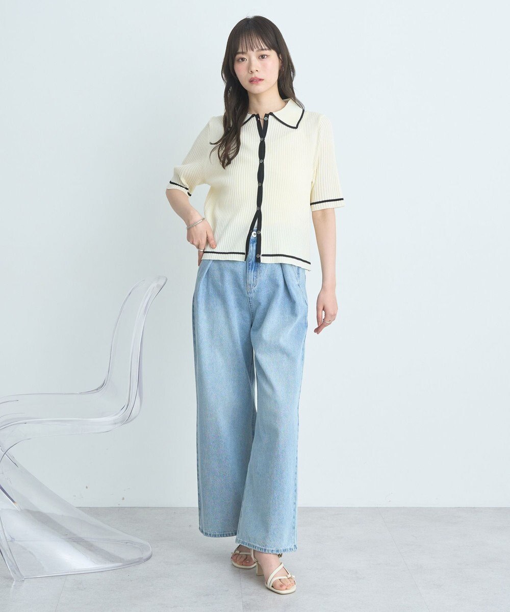 earth music&ecology 【予約】リブニットカーディガン 