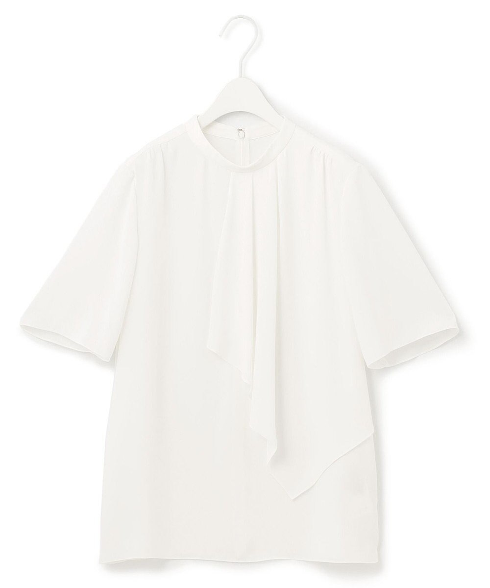 ICB 【洗える】 Back Satin Amunzen フリルブラウス 