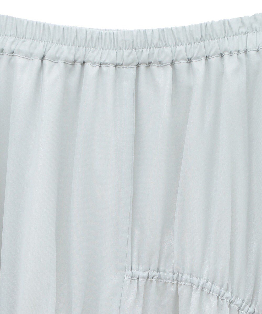 earth music&ecology シャイニーアシンメトリーギャザースカート 