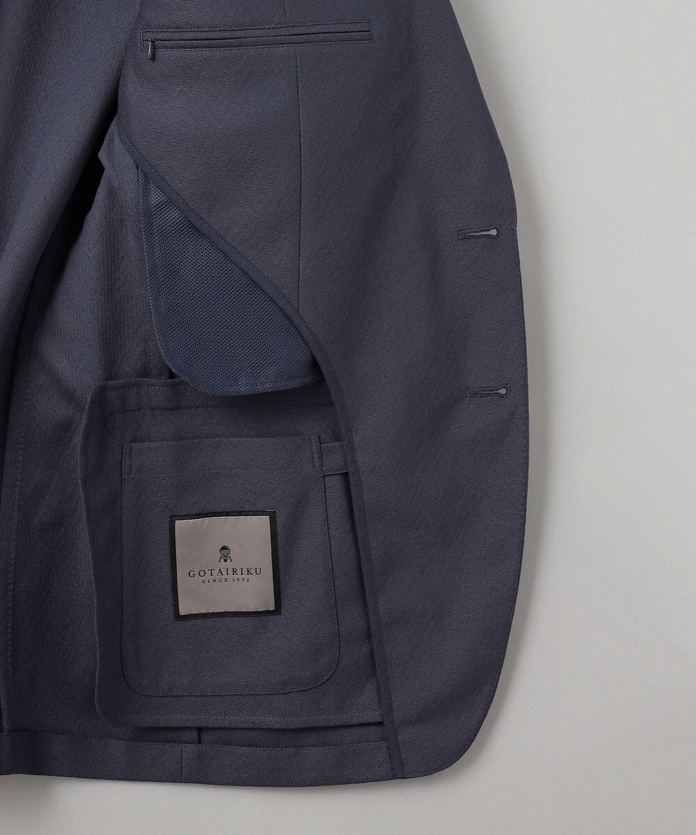 GOTAIRIKU 【通気性/ストレッチ/洗える】エアレースジャケット_ヘリンボーン柄 