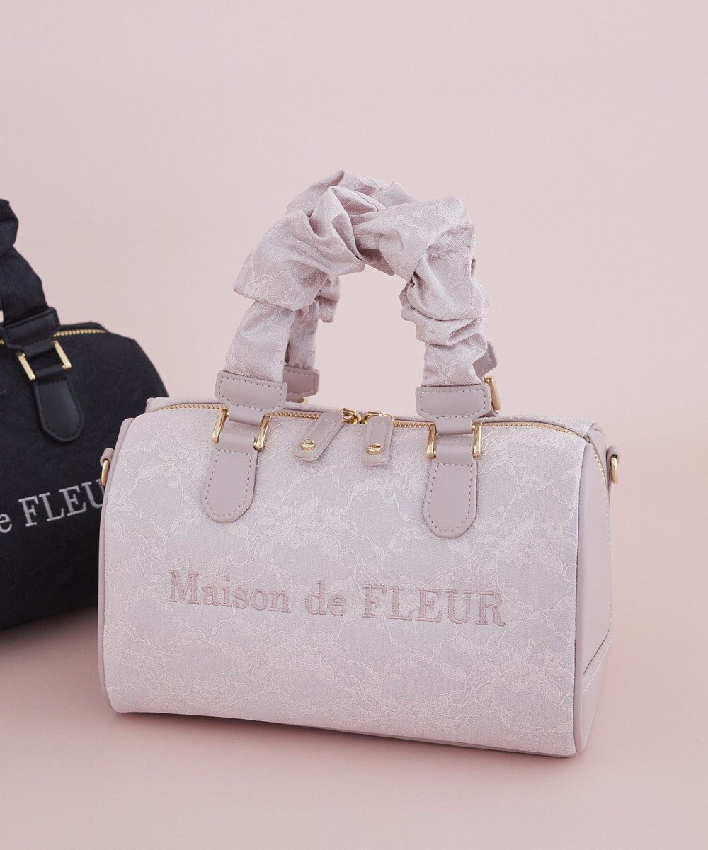 Maison de FLEUR レース2Wayボストンバッグ 
