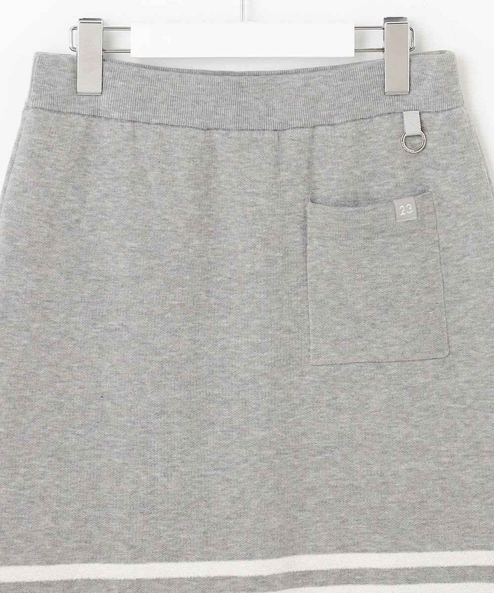 23区GOLF ウォッシャブルで気軽に着られる【WOMEN】モールボーダー ニットスカート 