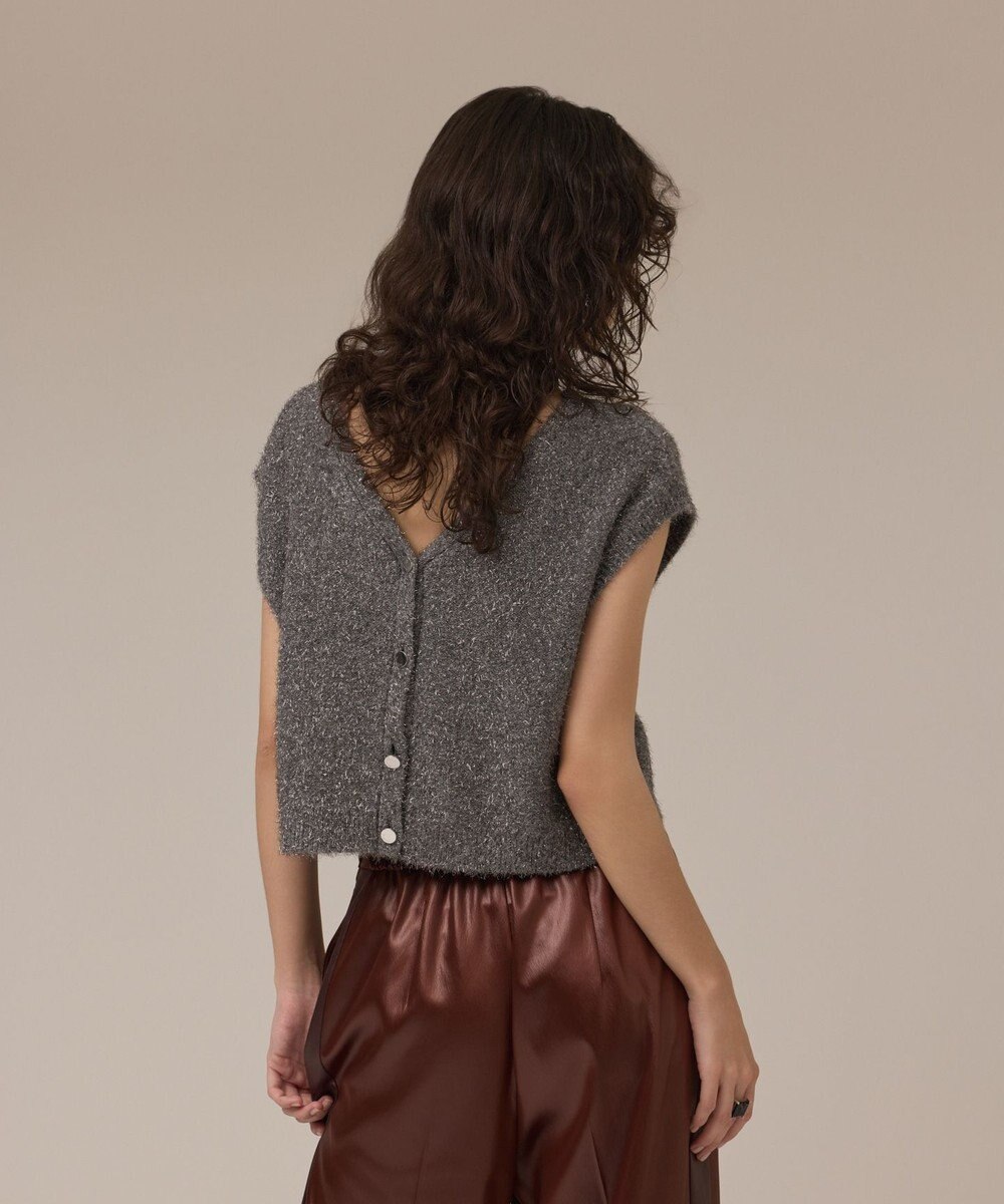 GRACE CONTINENTAL ショートフェザーニットトップ 