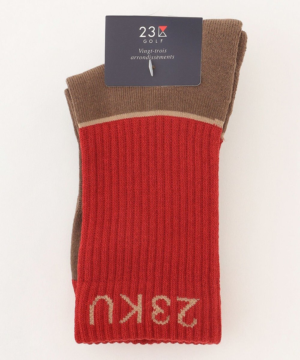 23区GOLF 【WOMEN】カラーブロック レギュラーソックス 