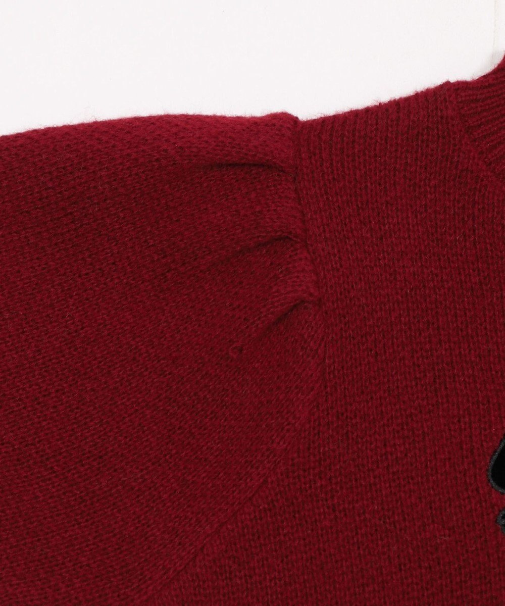 WEGO ベロアリボンアップリケタックスリーブニット 