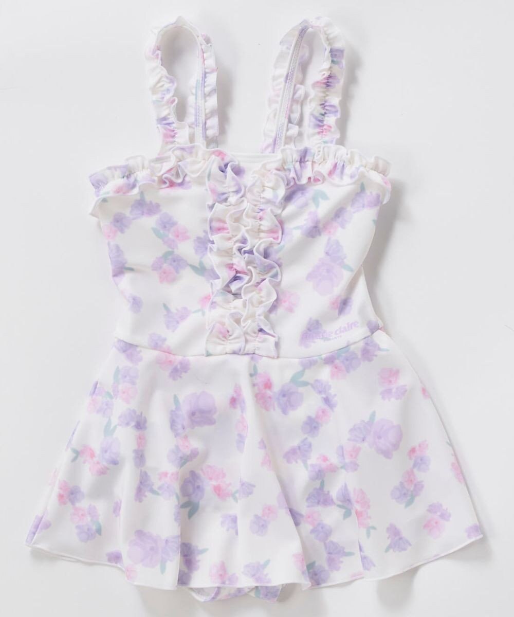 OP／FILA 【marie claire ENFANTS】花柄Aラインワンピース水着 