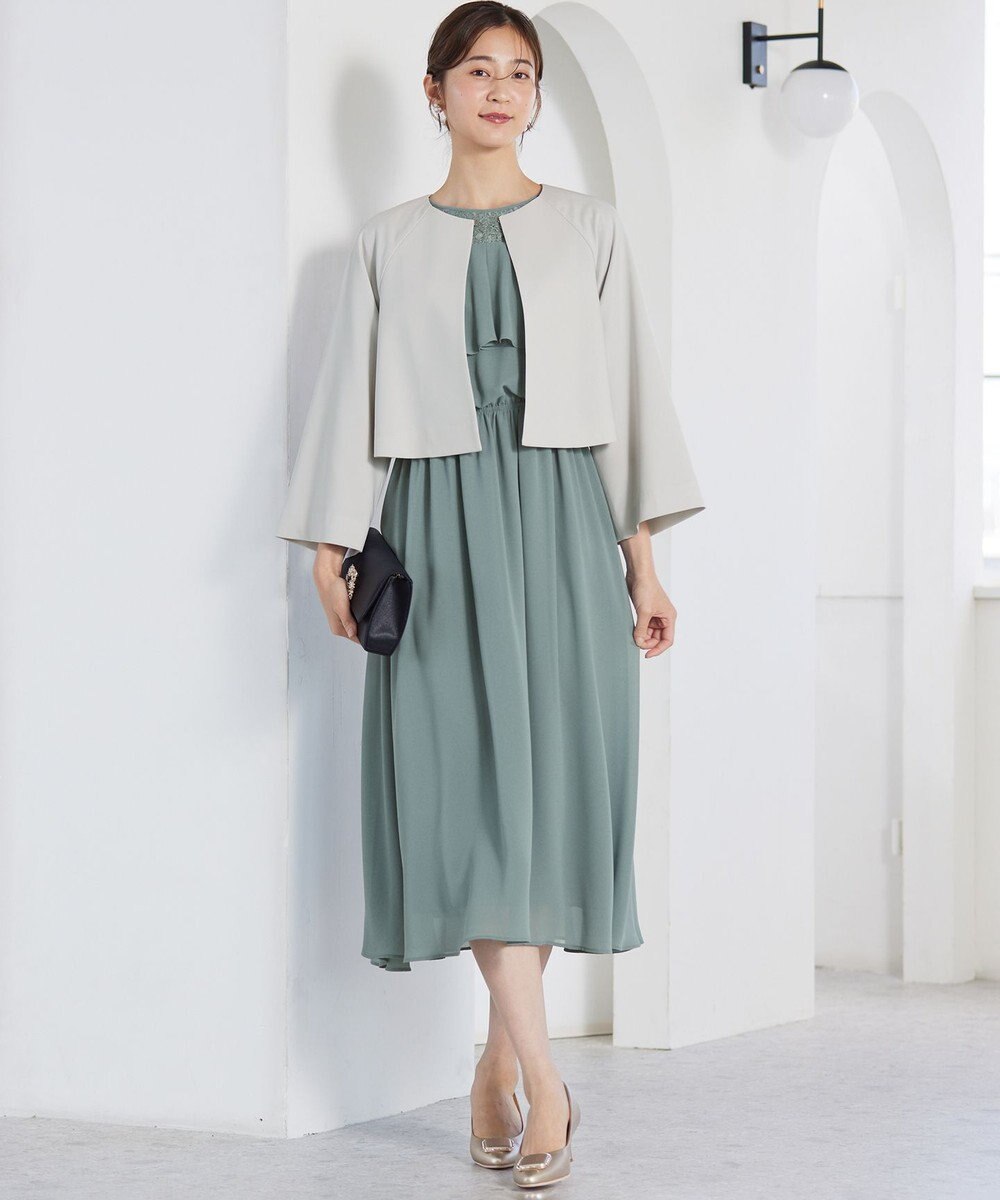 ANY SIS 【Lily Calin】ラッフルディテール ドレス 