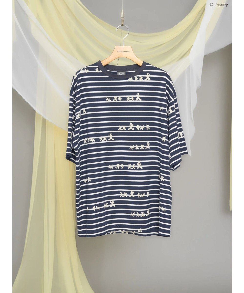 AMERICAN HOLIC 発砲プリントボーダーＴシャツ／Ｄｉｓｎｅｙ 