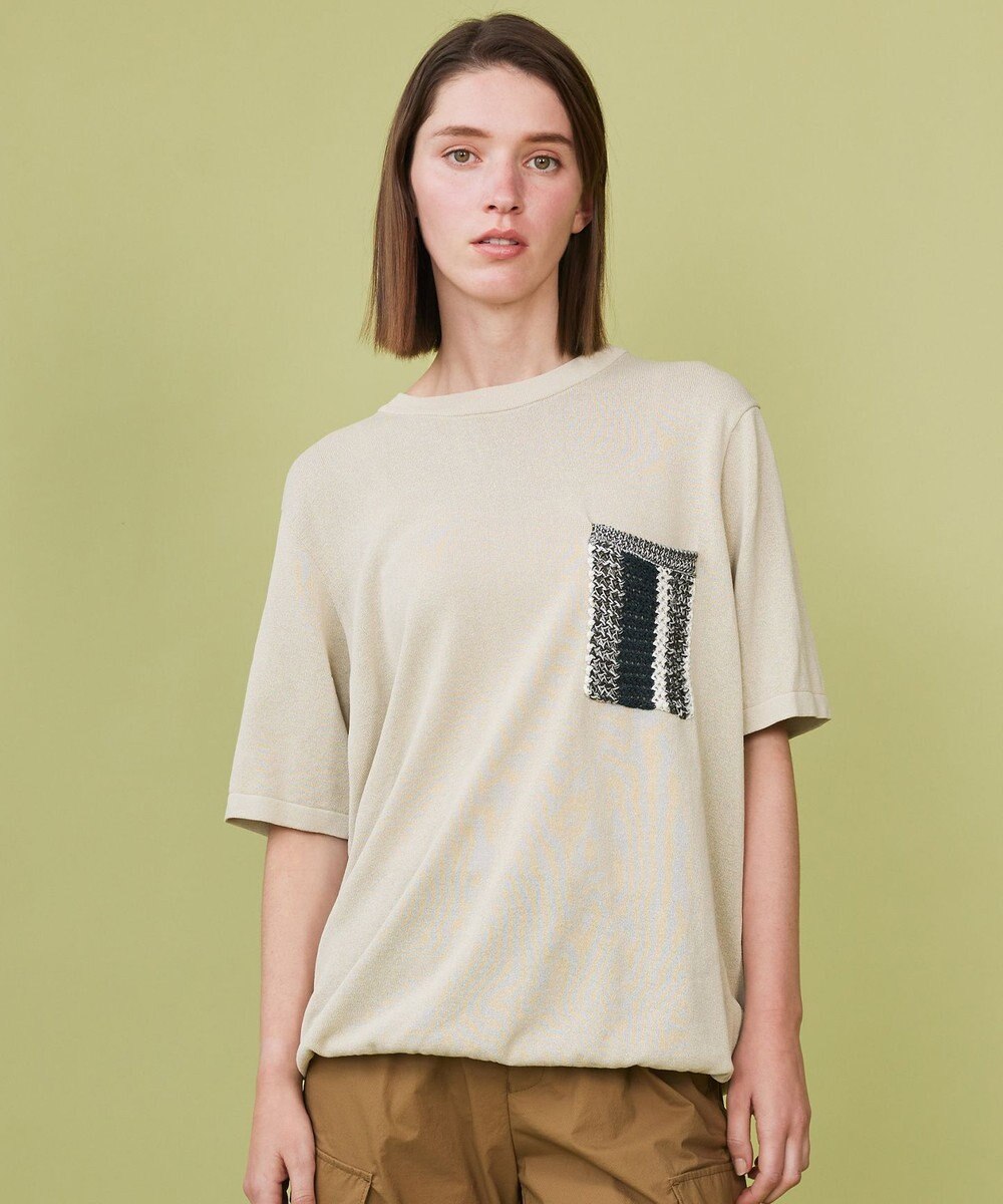 JOSEPH ABBOUD MOUNTAIN 【エコ素材・軽量・通気性・速乾性】ペーパーヤーンニット Ｔシャツ 