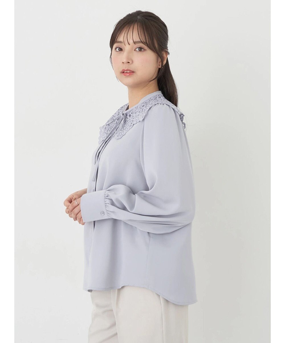 earth music&ecology ２ｗａｙレース衿ブラウス 